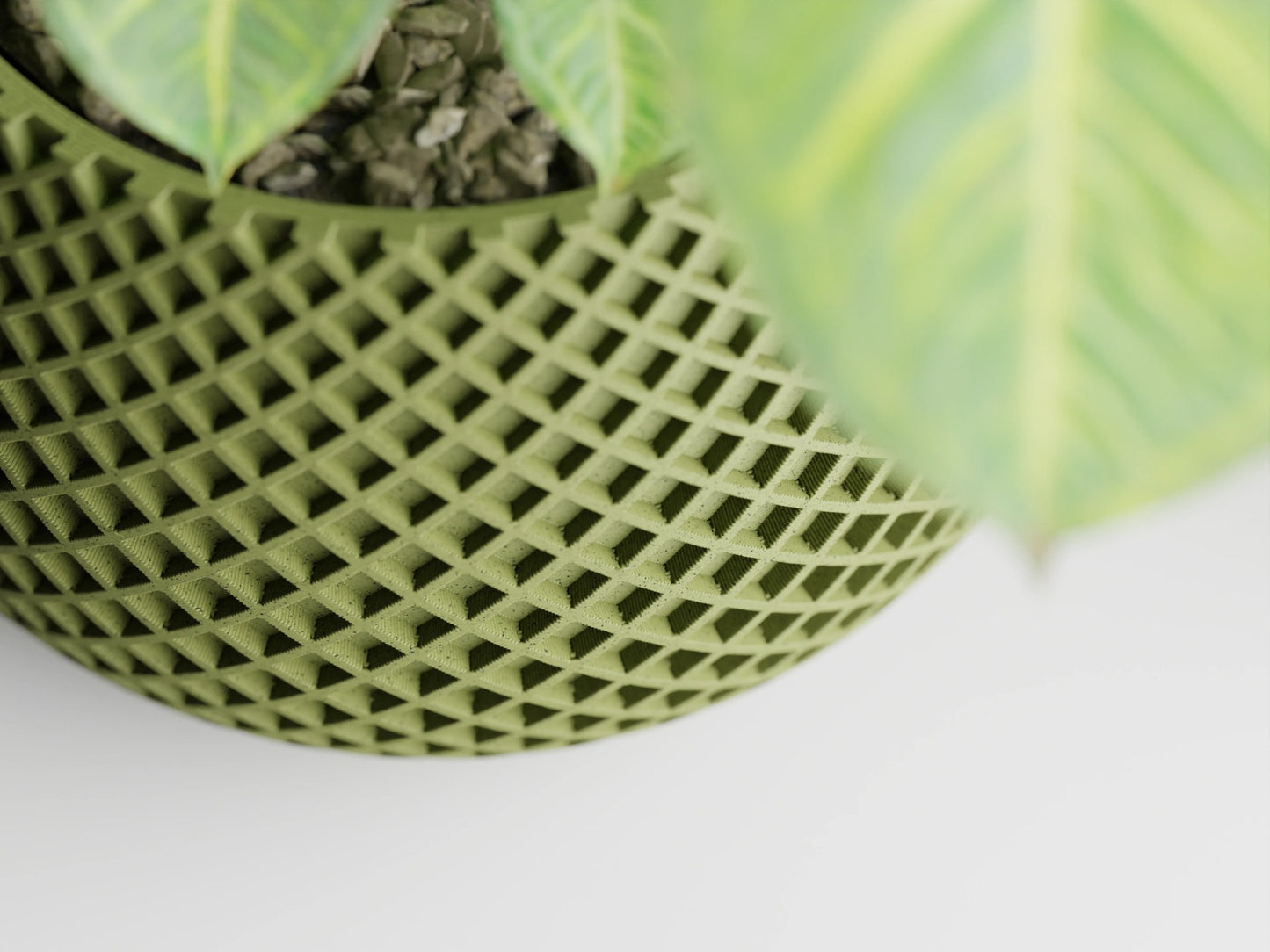 Modern ribbed plant pot/vase - series 6