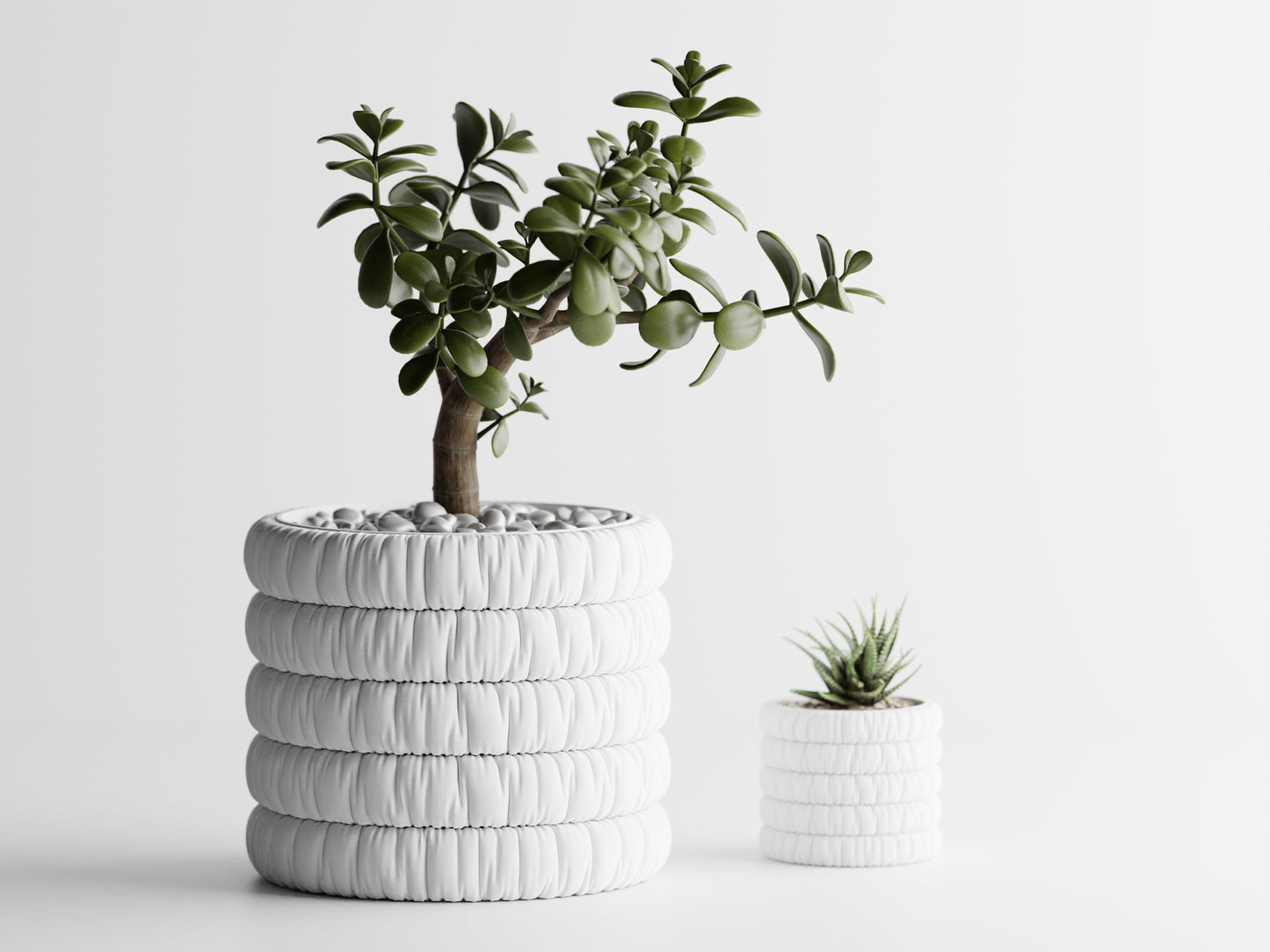 Inflated soft cloth plant pot - series 1