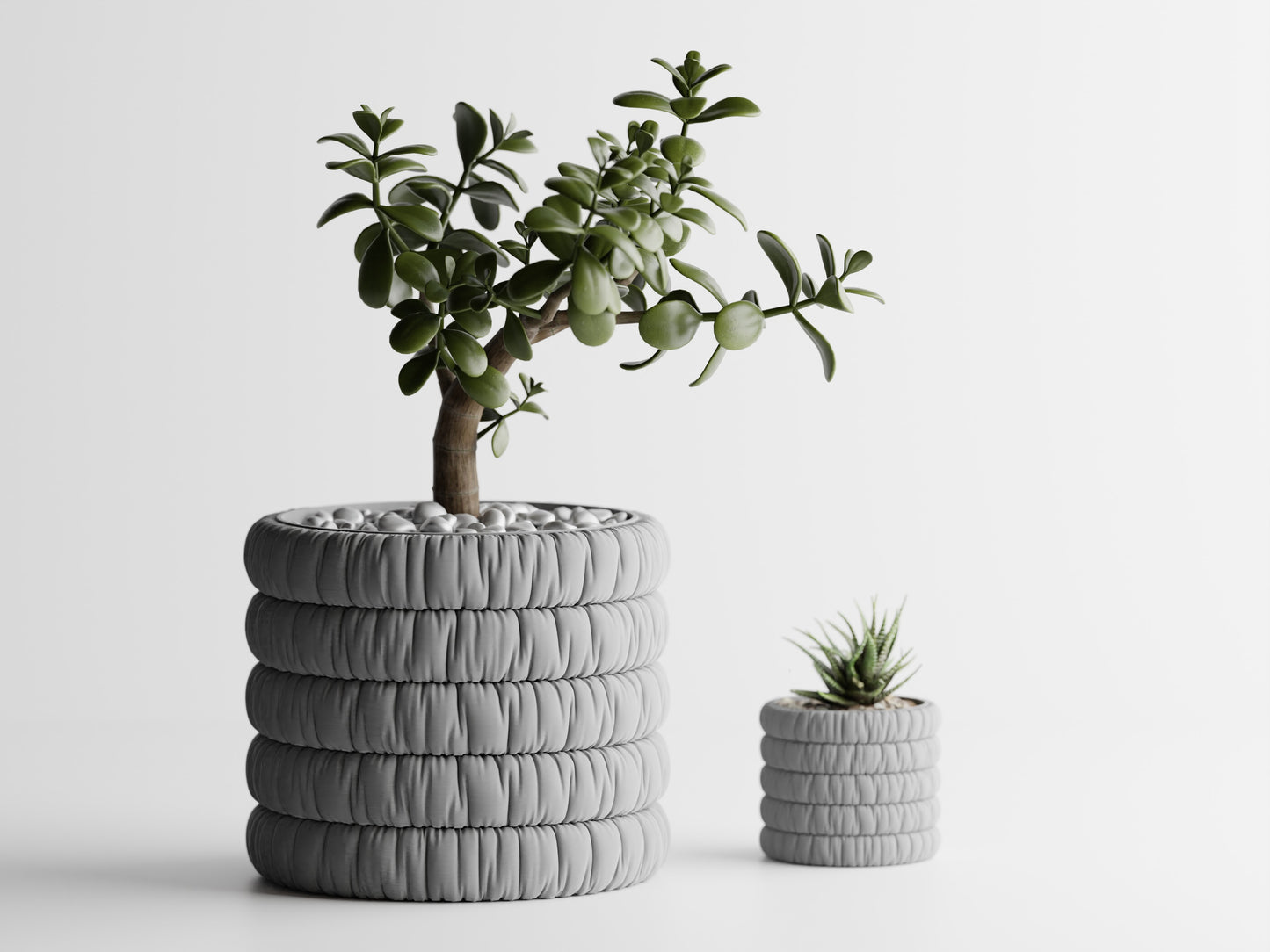 Inflated soft cloth plant pot - series 1