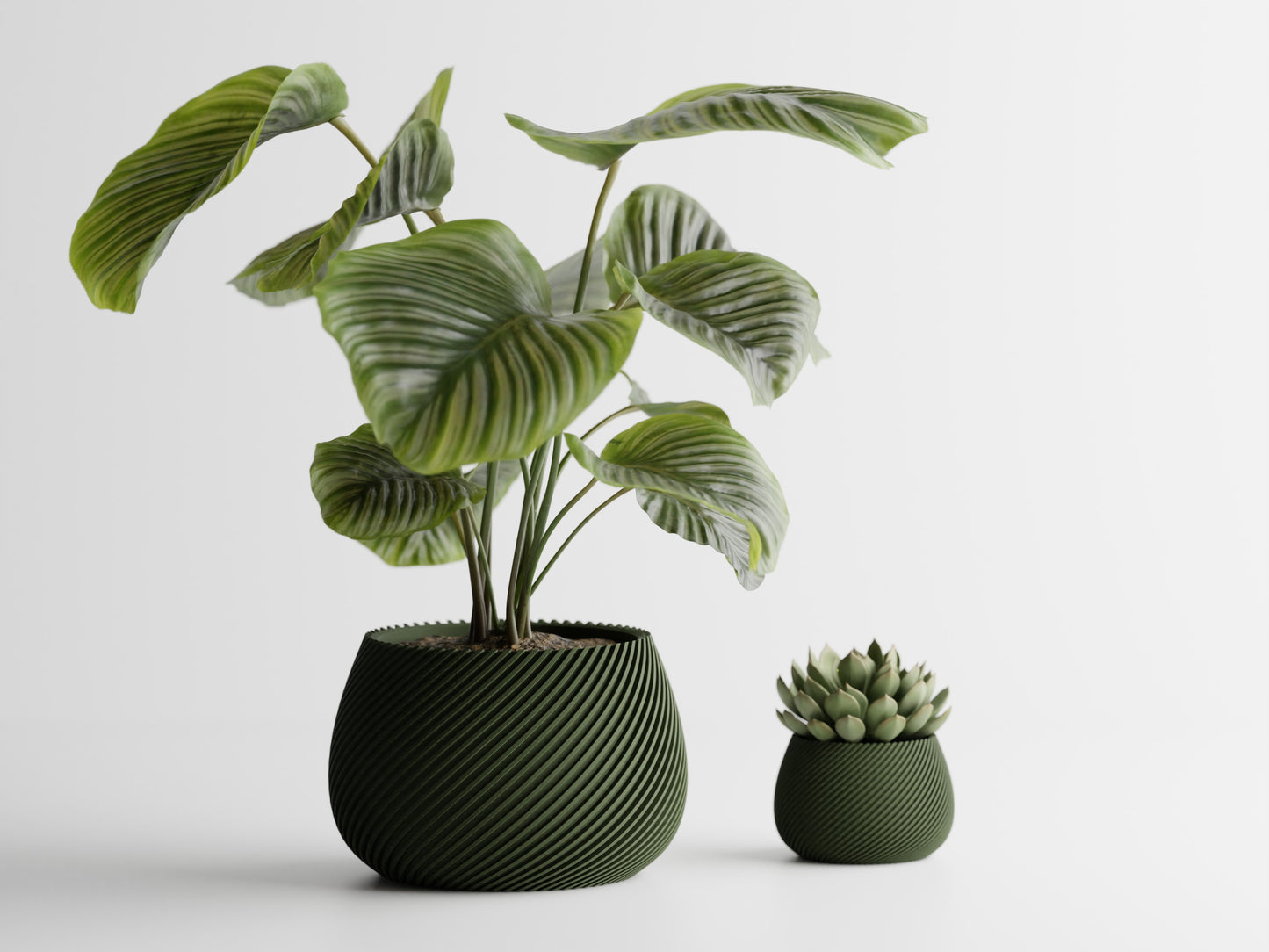 Modern ribbed plant pot/vase - series 5