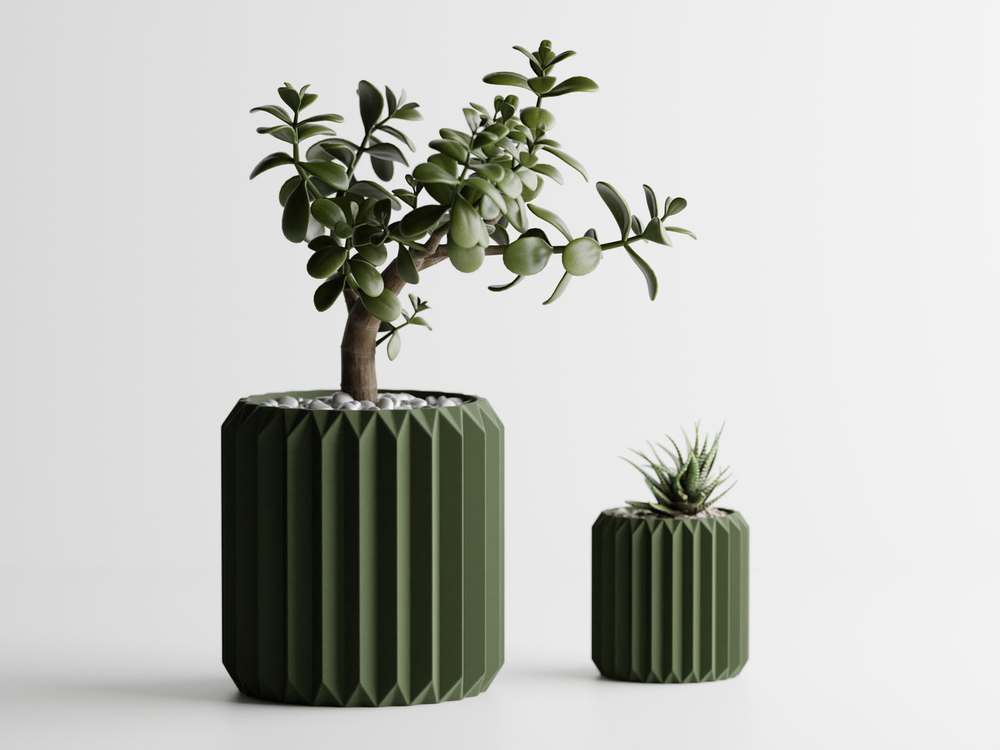 Plant pot - Ribbed triangles