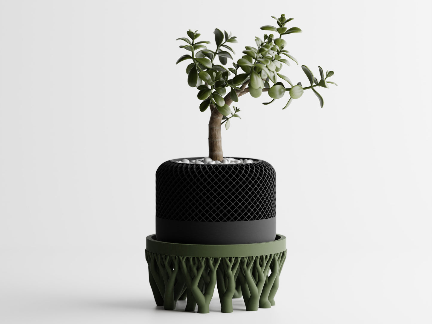 Organic plant pot stand