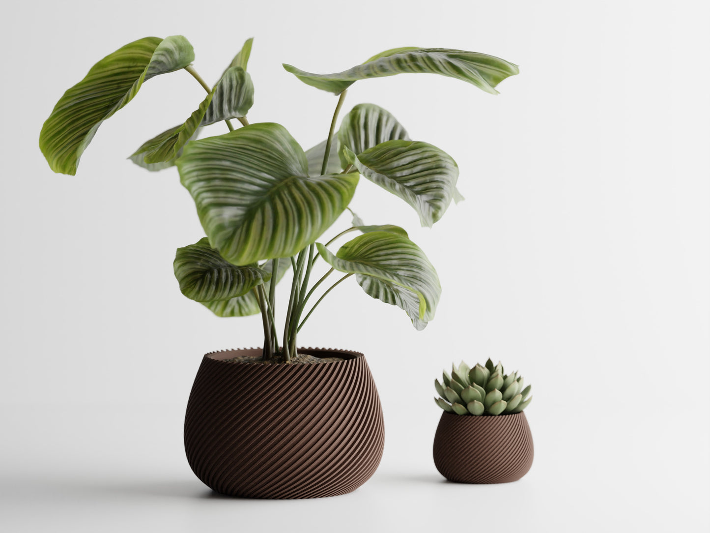 Modern ribbed plant pot/vase - series 5