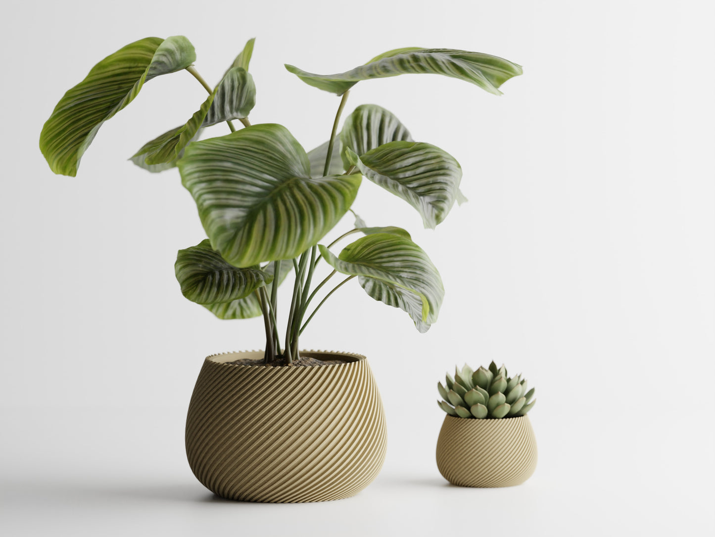 Modern ribbed plant pot/vase - series 5