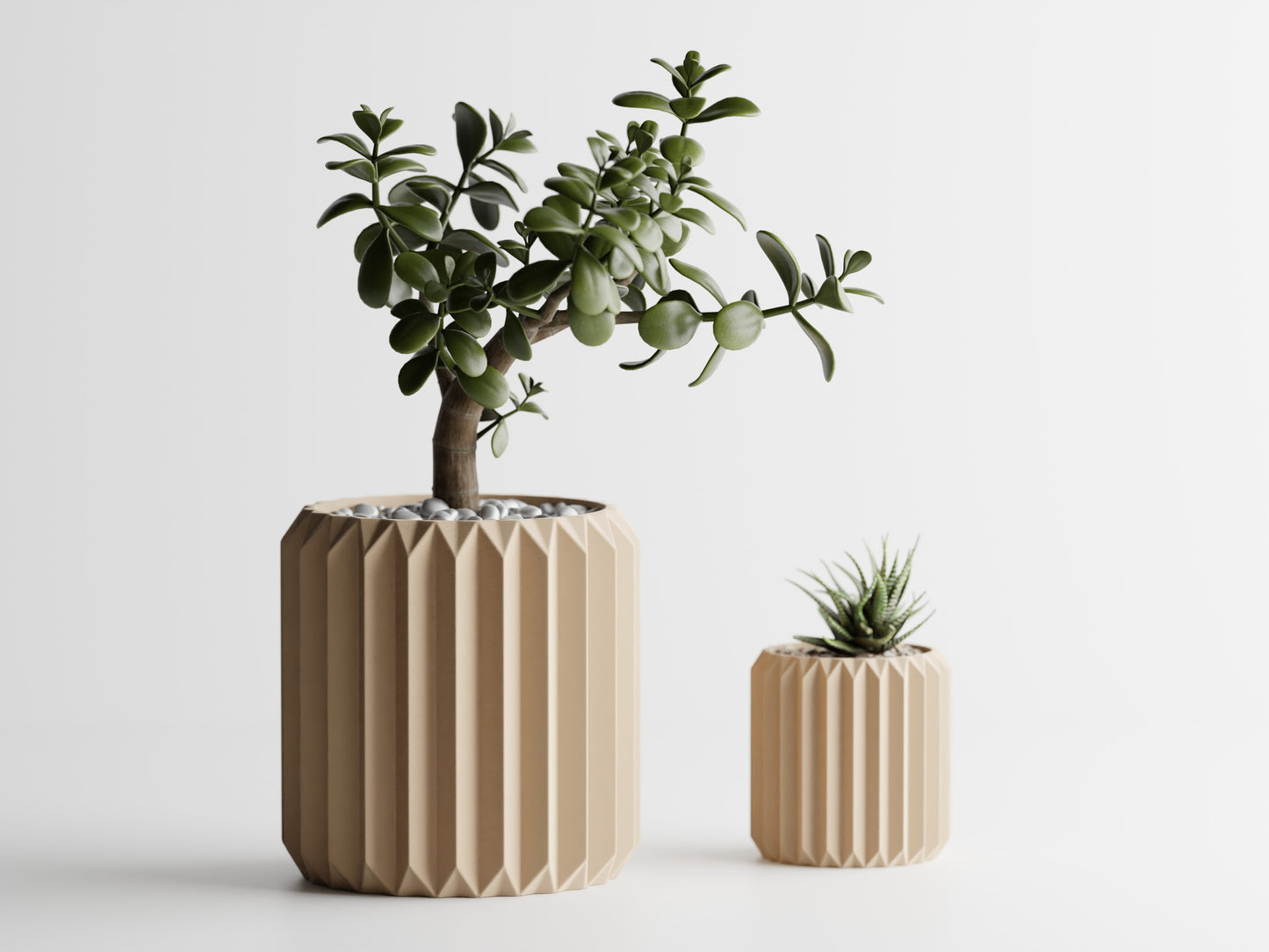 Plant pot - Ribbed triangles
