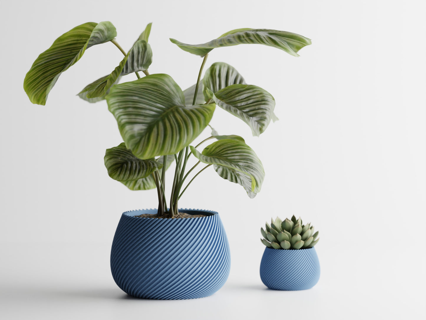 Modern ribbed plant pot/vase - series 5