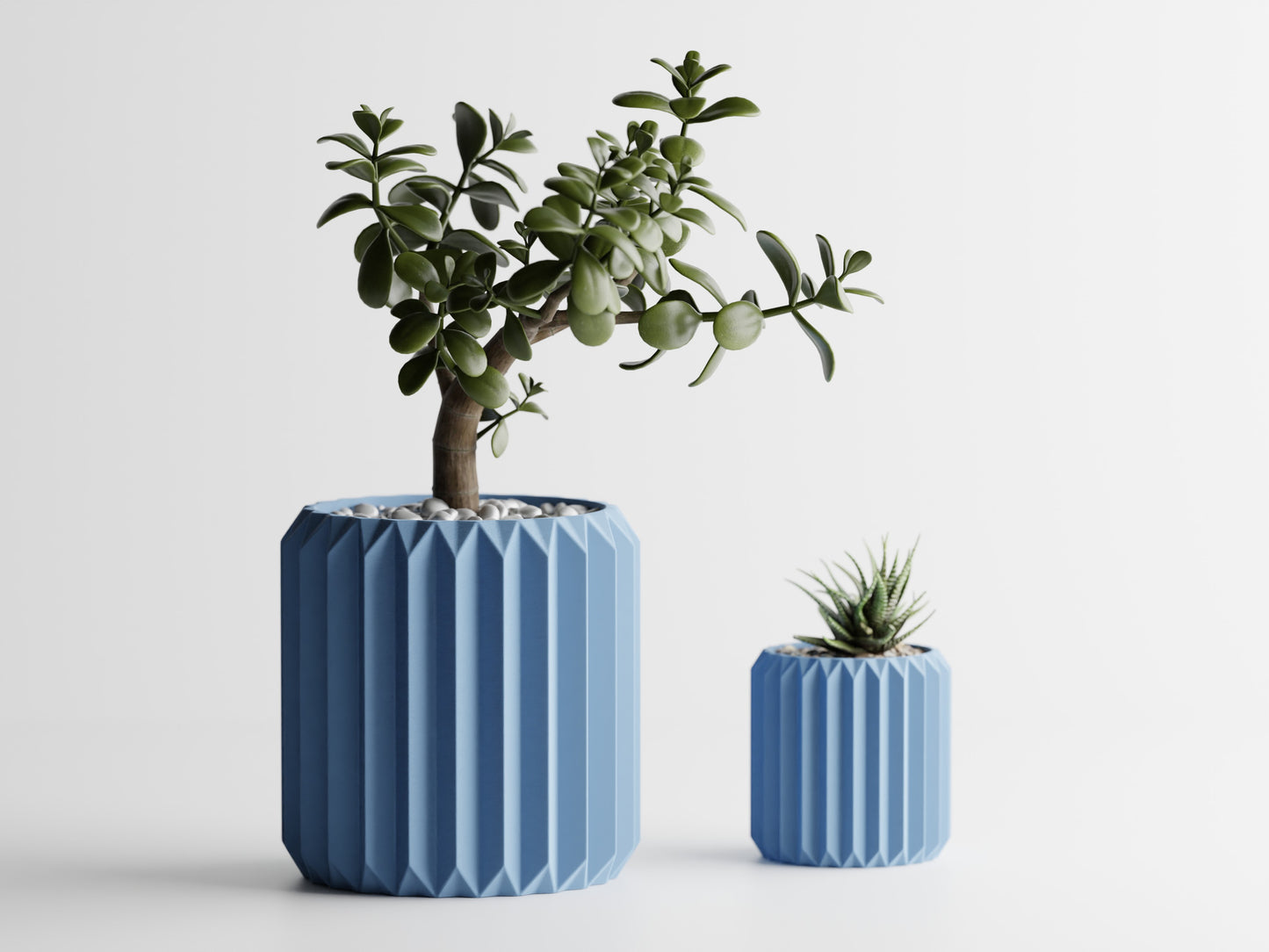 Plant pot - Ribbed triangles