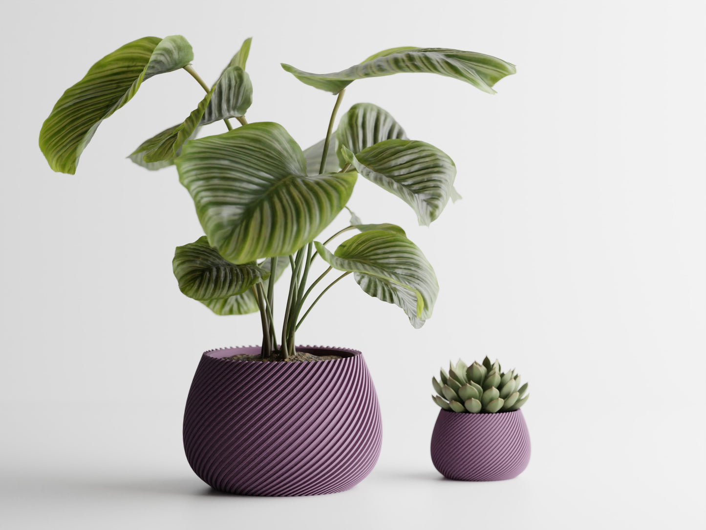 Modern ribbed plant pot/vase - series 5