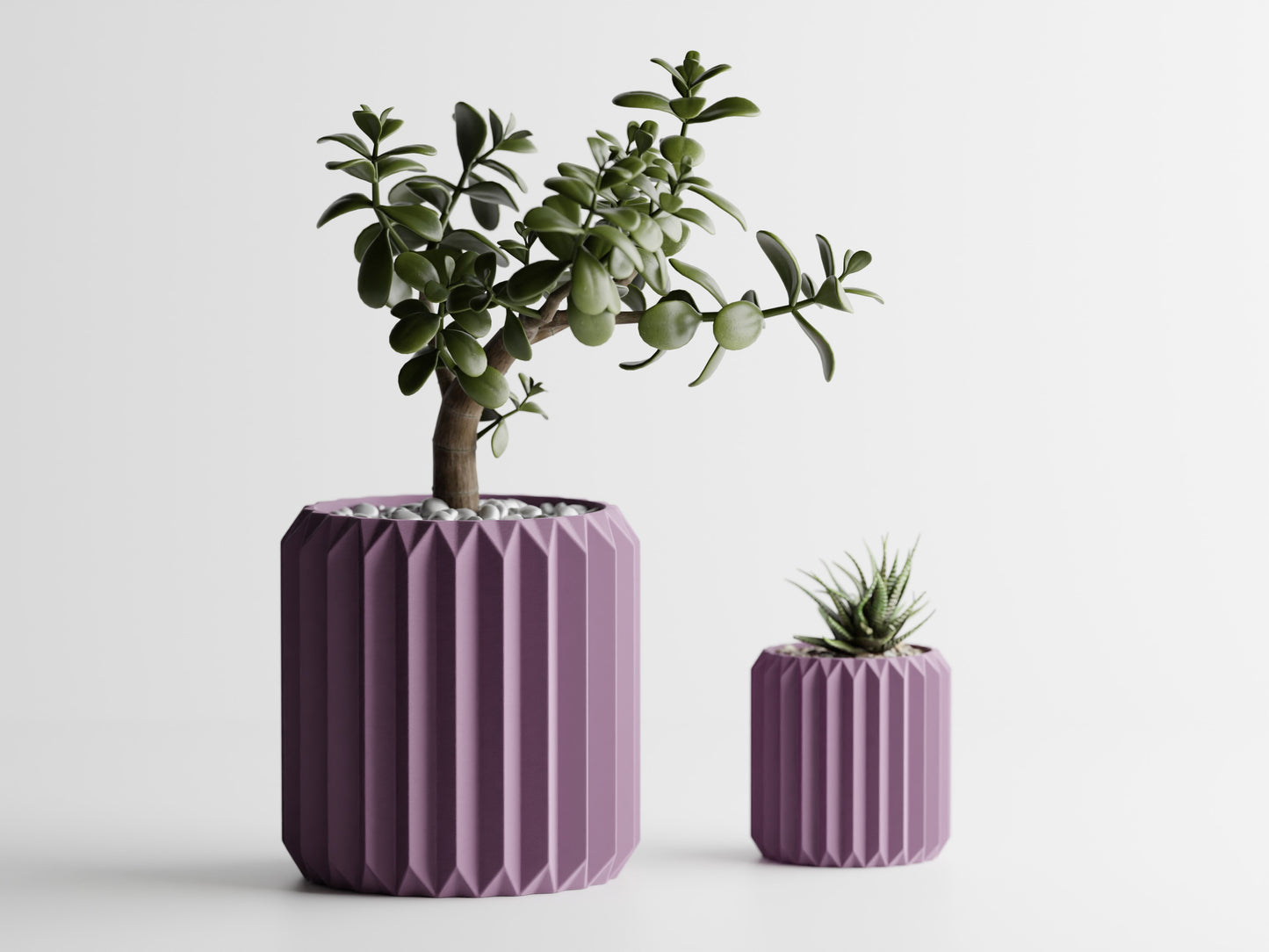 Plant pot - Ribbed triangles