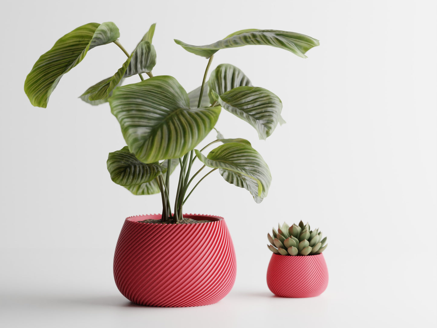 Modern ribbed plant pot/vase - series 5