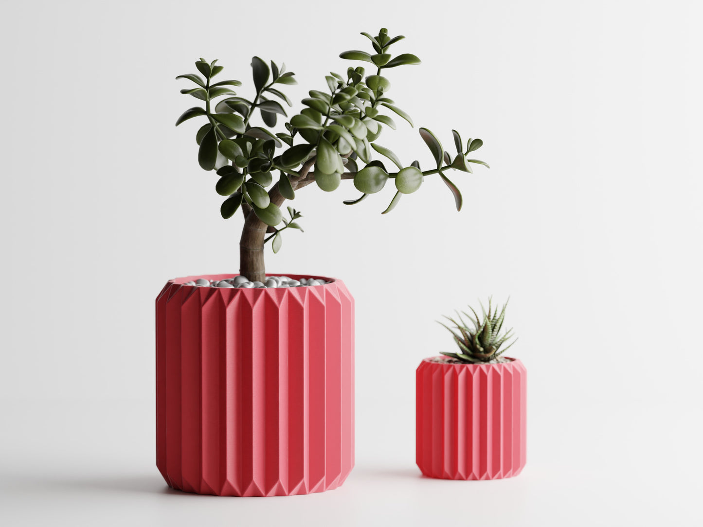 Plant pot - Ribbed triangles