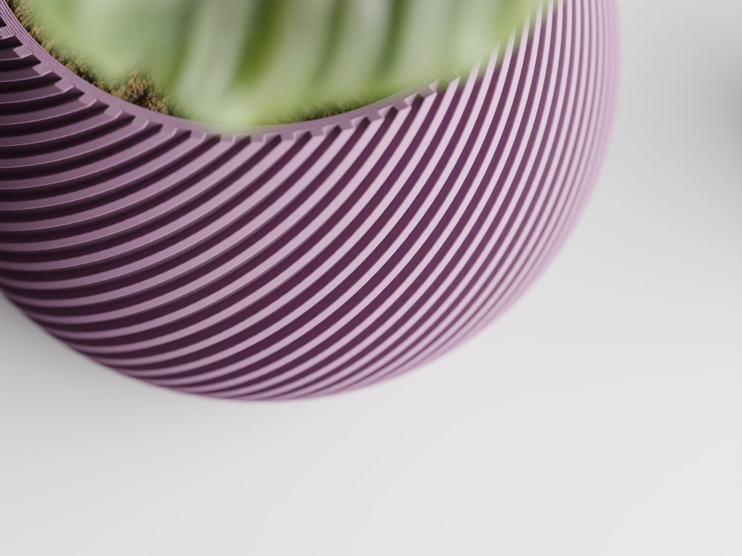 Modern ribbed plant pot/vase - series 5