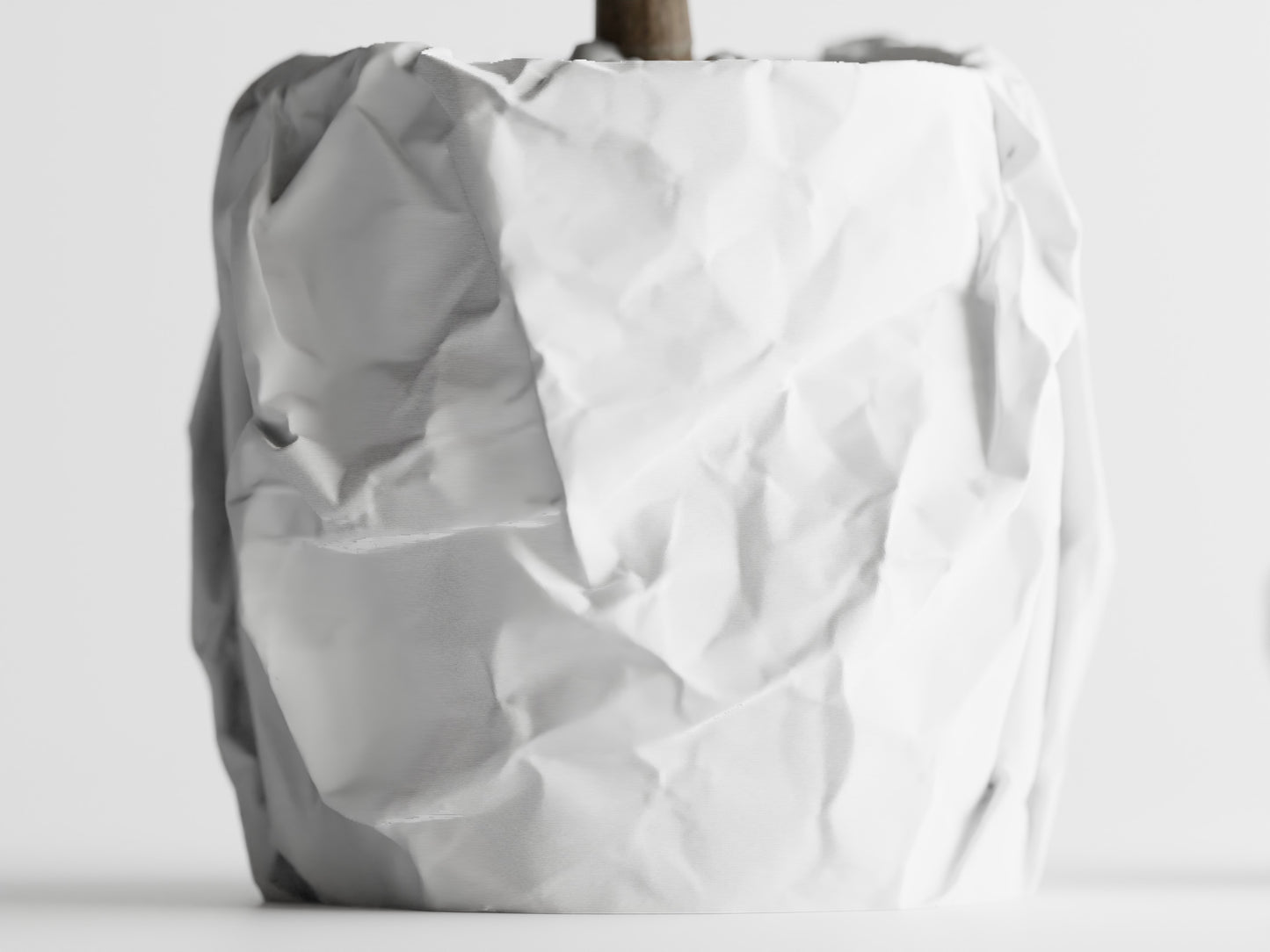 Crumbled paper pot