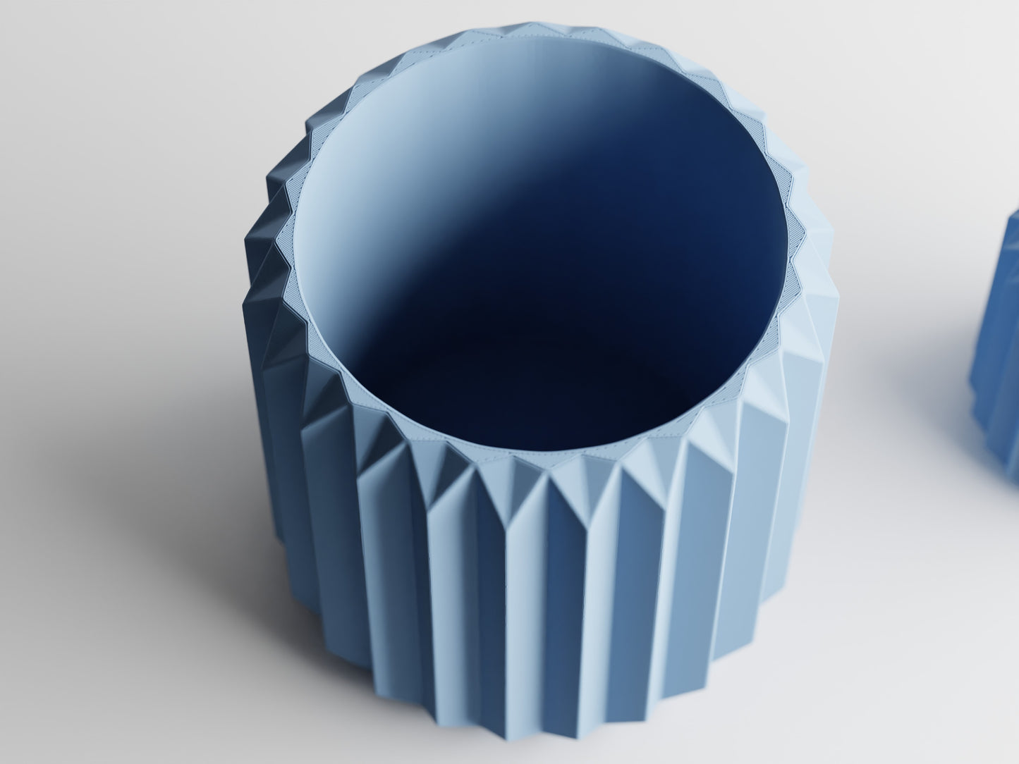 Plant pot - Ribbed triangles