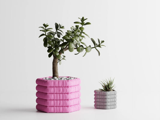 Inflated soft cloth plant pot - series 9