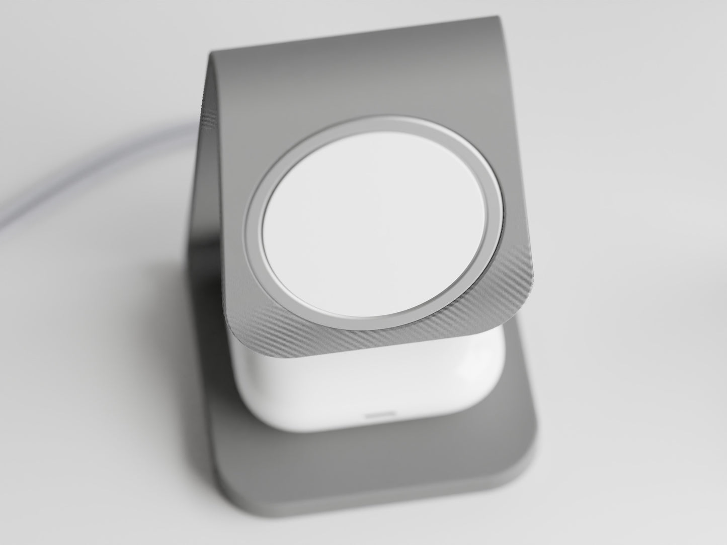 Minimalistic iPhone stand with place for MagSafe charger
