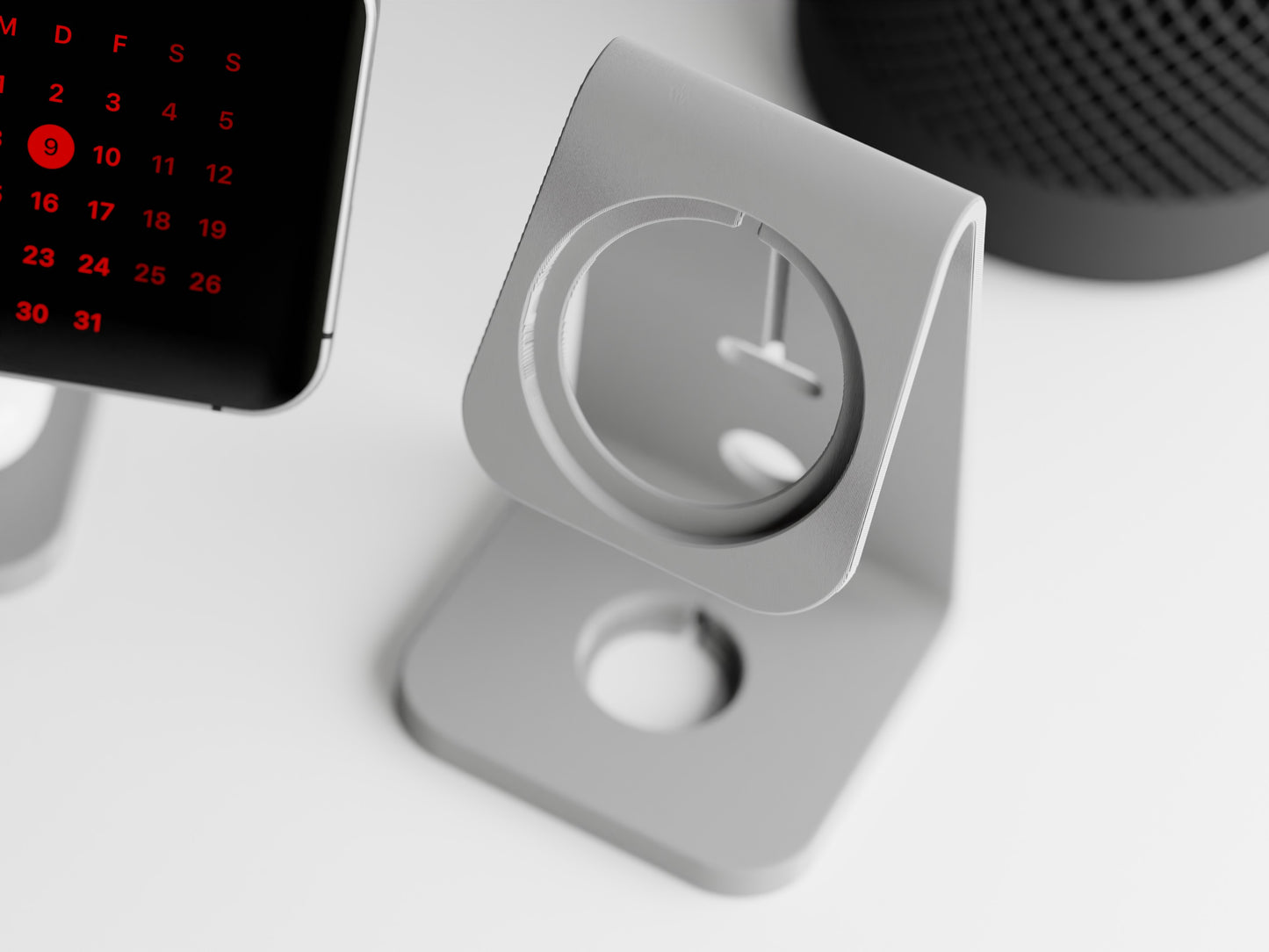 Minimalistic iPhone stand with place for MagSafe charger